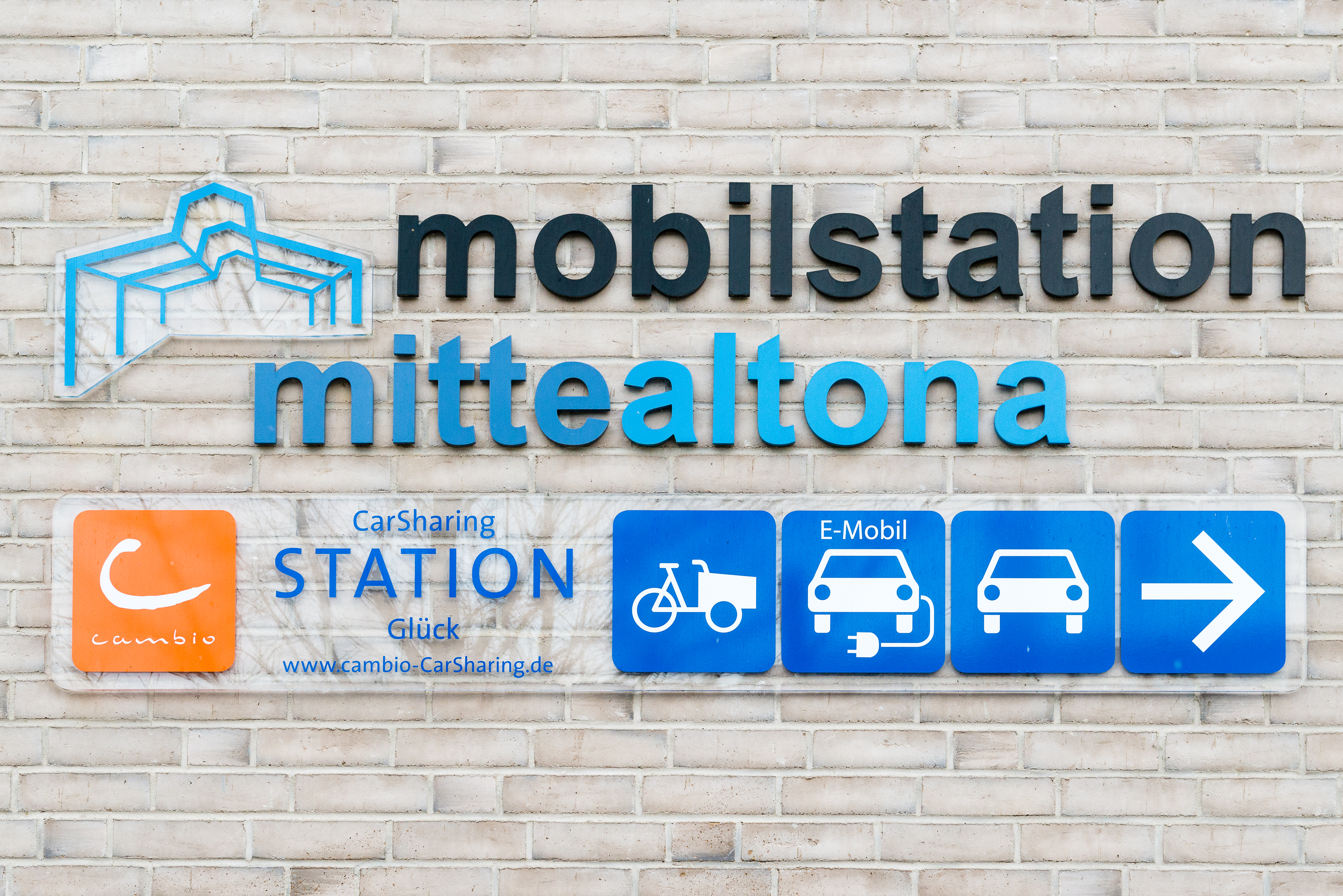 Schild Mobilstation Mitte Altona